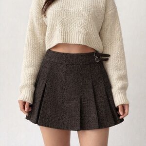 Max Studio Tweed Pleated Skirt NWT